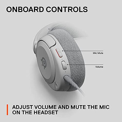 SteelSeries Arctis Nova 1P PS5 Headphones - Gaming Headset - 360° Space Sound - Memory Foam Ear Pads - Noise Cancelling Microphone - Also for PC, PS4, Switch, Xbox - White