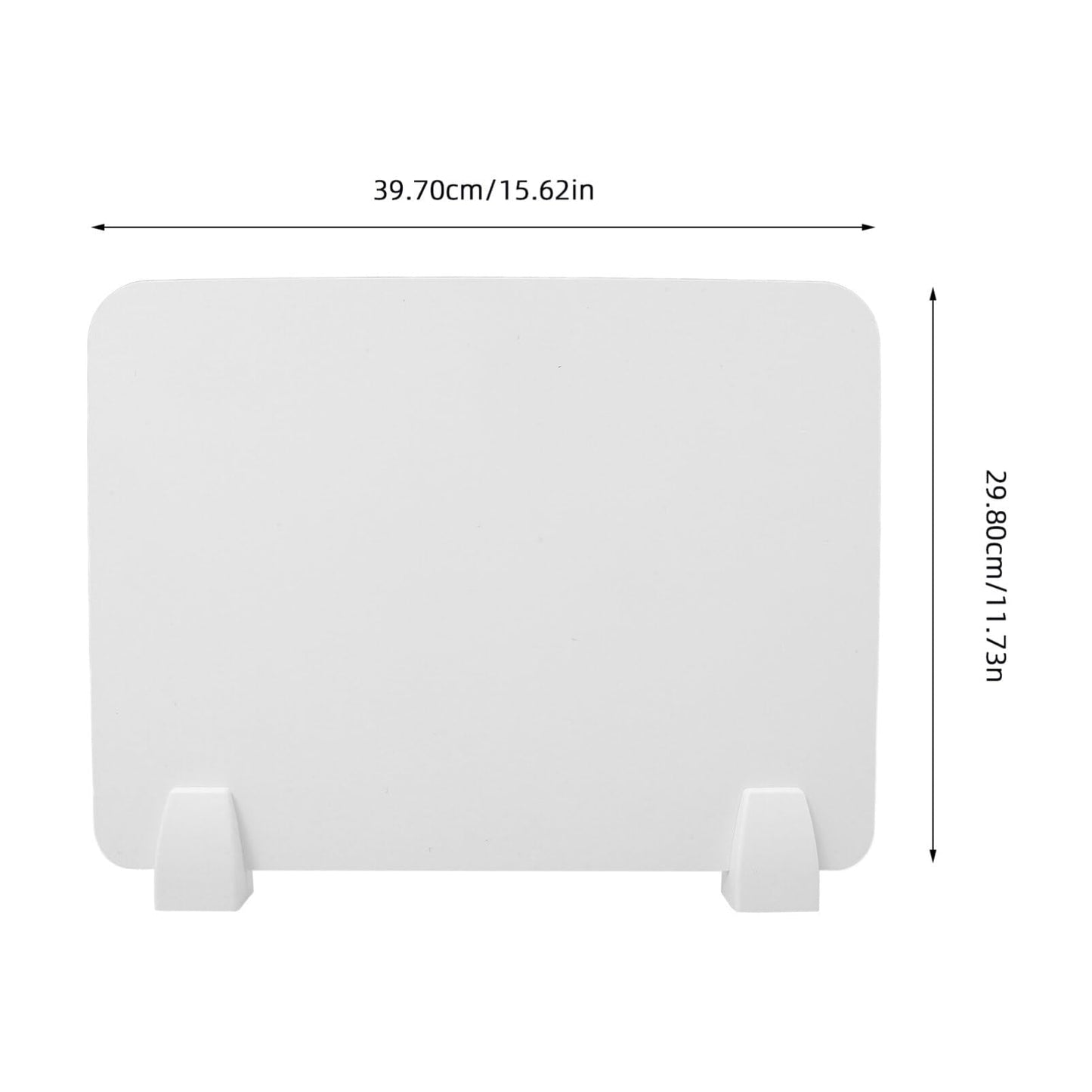 DIYEAH Desktop Partition Board 15.63X11.73 Inch Plastic Desk Divider with Base Privacy Shield Sneeze Guard for Office Student Desks Workspace Barrier Screen