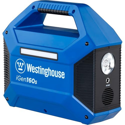 Westinghouse 155Wh 150 Peak Watt Portable Power Station & Solar Generator, Modified Sine Wave AC Outlet, Backup Lithium Battery for Camping, Home, Travel, Indoor/Outdoor Use (Solar Panel Not Included)