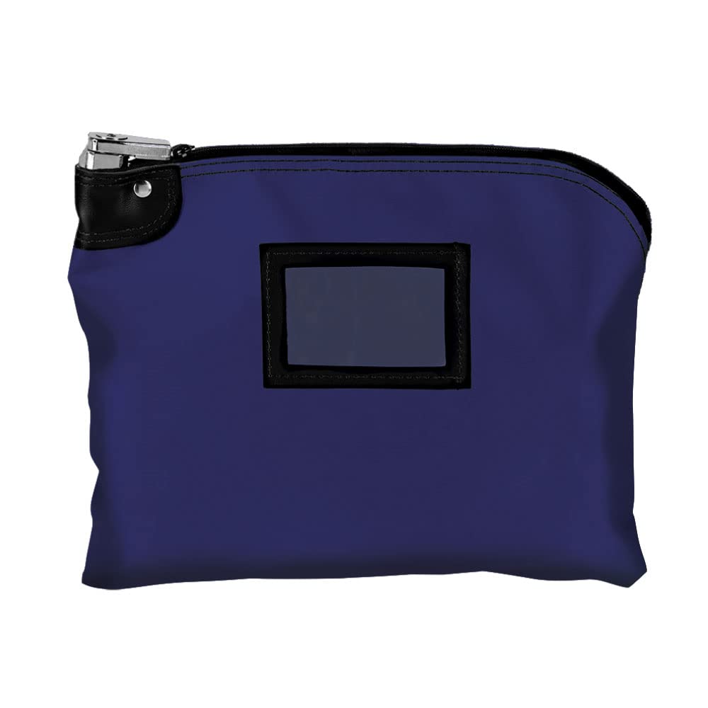 BankSupplies Locking Deposit Bag Laminated Nylon Royal Blue 15 x 11 2 Keys Included HIPAA Compliant Puncture Resistant