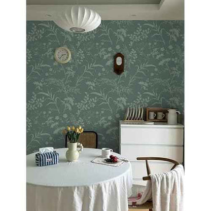 Heroad Sage Green Peel and Stick Wallpaper Boho Floral Contact Paper for Cabinets Waterproof Leaf Removable Wallpaper Self Adhesive Decorative Wall Paper for Bedroom Bathroom Walls 17.3''x78.7''