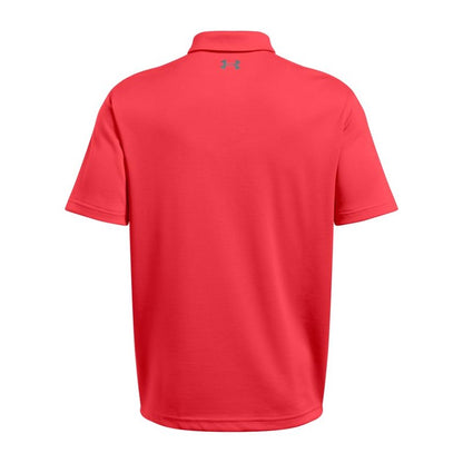 Under Armour Men's Tech Golf Polo, (713) Racer Red / / Pitch Gray, 4X-Large Tall