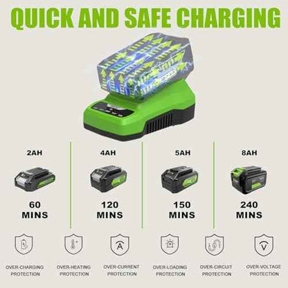 Powilling 24V CAF806 Battery Charger Replacement for Greenworks 24V Battery, Compatible with Greenworks 24 Volt Battery BAG708 BAG709 and Bissell CleanView XR Pet Stick Vacuum Cleaner