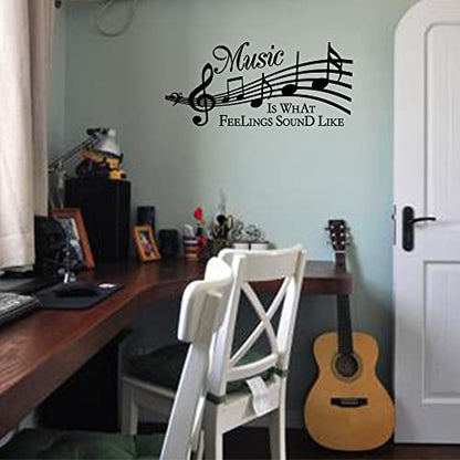 Music is What Feelings Sound Like Vinyl Removable Wall Art Home D?cor Quotes Decal Sticker