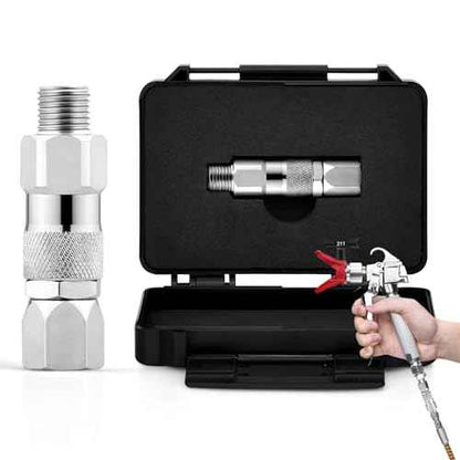 Sprayer Joint 1/4-Inch 360¡ÆRotate Stainless Steel Airless High Pressure Spray Gun Hose Swivel Joint Connector Compatible with Graco Paint Sprayers Hose, Use Mini Boxes for Storage(1 Pack)