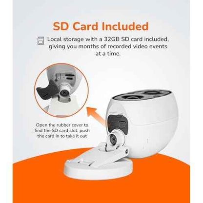 Sensforge 2.5K Indoor Outdoor Battery Camera with Smart AI Detection, Spotlight & Color Night Vision, Magnetic Mount, Dual-Band WiFi (2.4/5GHz), 32GB SD Card, Waterproof, No Monthly Fees