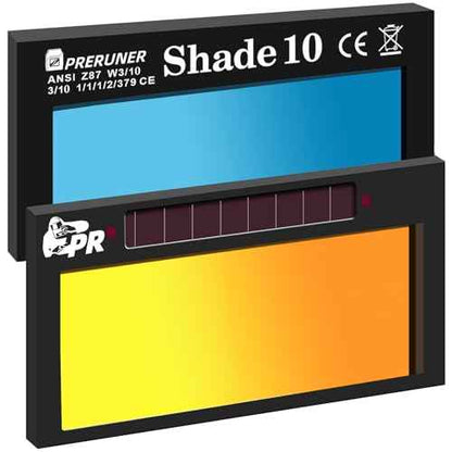 Core Series Gold Shade 10 Auto Darkening Welding Lens | 2"x4 1/4" Welding Lens | Gold Coating | Cool Blue Puddle View | Replacement for Sugar Scoop or Pancake Welding Hood - 10 + Years of Experience