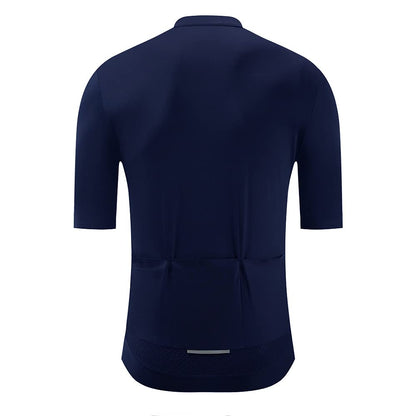 YKYWBIKE Pro Cycling Jersey Men Aero Bike Jersey Short Sleeve Road Bike Shirt Wicking Breathable Quick Dry 4 Pocket Bicycle Biking Sun Protection Darkblue