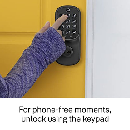 Yale Assure Lever - Keypad Lever Lock (for Doors with no deadbolt) - Keyless Entry with pin Code Unlocking and one-Touch or Auto-Locking - Black Suede
