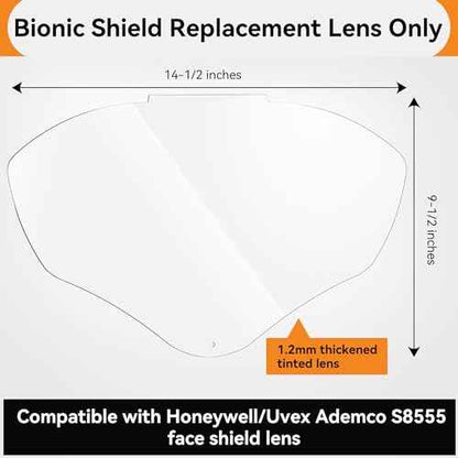 Feekoon Face Shield Replacement Lens Compatible with S8555, Compatible with Honeywell/Uvex S8500/S8510 Face Shield, Protective Safety Visor Replacement, with Clear Polycarbonate, Anti-Fog (8 Pack)