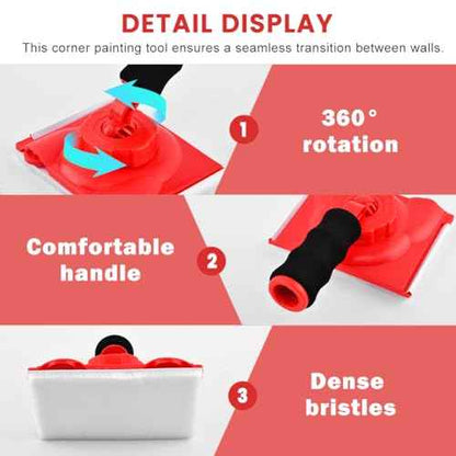 Paint Edger Trimmer with 2 Replacement Pads,Paint Edgers Tool,Walls & Ceilings Pad Painter,Paint Pad Applicator,Edge Trimmer & Paint Edger Tool for Home Wall Painting
