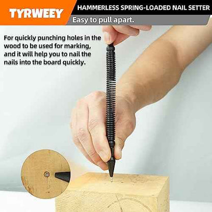 1-Piece Nail Setter Dual Head Nail Set, Dual Head Center Punch, Nail Tool Features 1/32-in, 1/16-in