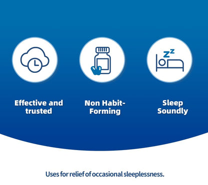 RXZELL Sleep Aid, Diphenhydramine 50mg, Easy-to-Swallow Softgels, Supports Deeper Restful Sleeping, Non Habit-Forming (220 Counts)