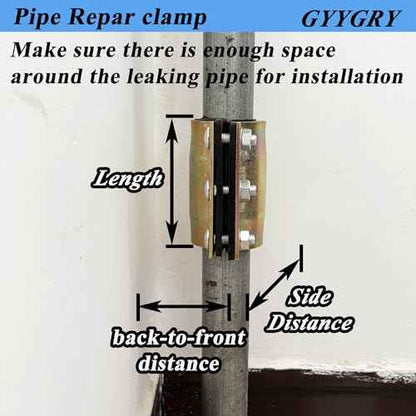 Water Pipe Repair Clamp for 3 inch Pipe(OD of The Applicable Pipe is 3.5 inch),Leak Sealer for Pipes and Plumbing,Suitable for PE/PPR Pipes,Steel Pipes,Iron Pipes