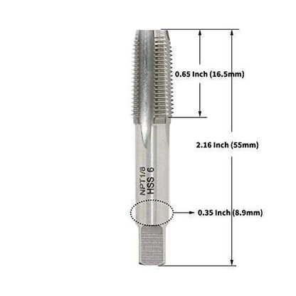 1/8 27 NPT Tapered Pipe Thread Tap High Speed Steel Pipe Thread Tap
