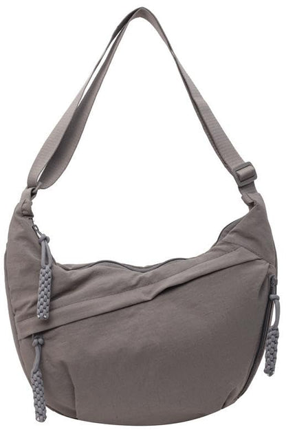 Nylon Crescent Crossbody Bag for Women Shoulder Tote Handbag Casual Sling Bag Dumpling Purse Bag for Outdoor Travel