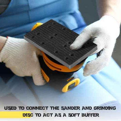 2 Pcs Soft Black Foam Sanding Pads Interface Sander Backing Pad Compatible with Festool RS400 LS130 Sander, 80 x 133 x 12 mm