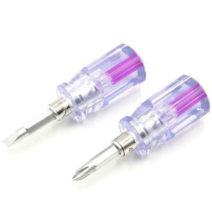 Stubby Screwdriver Short Screwdriver With Phillips Head and Flat Head, Small Magnetic Screwdrivers for DIY Repairing,2 Piece Set
