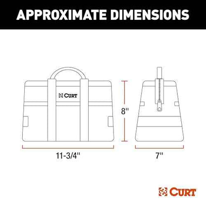CURT 70004 Towing Accessories Storage Tool Bag, 14 Pockets, Reinforced Webbing