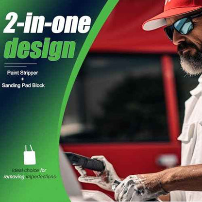 2-in-one Denibbing Blade File Tool & Tungsten Scraper For Removing Paint Spray, Paint Runs, Sagging Stains Compatible with festool 497525