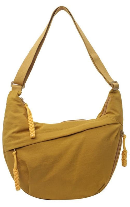 Nylon Crescent Crossbody Bag for Women Shoulder Tote Handbag Casual Sling Bag Dumpling Purse Bag for Outdoor Travel