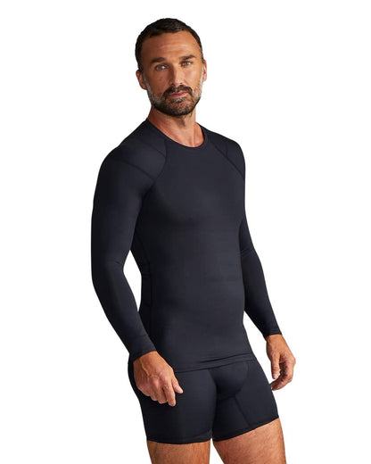 Tommie Copper Men's Pro-Grade Shoulder Support Shirt I UPF 50, Long Sleeve Compression Shirt, Upper Body & Posture Support