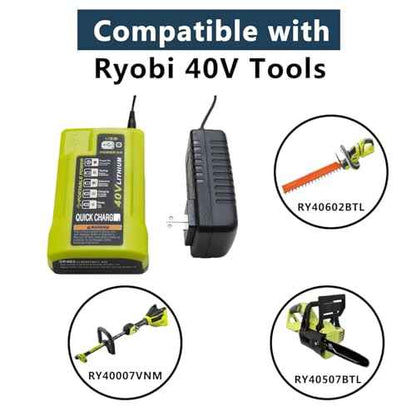 OP403 USB Port Battery Charger Replacement for Ryobi 40 Volt Battery Charger P401A OP403 OP403A OP404A OP400 OP401 OP400A OP406A, Compatible with Ryobi 40 Volt li-ion Battery OP40401 OP4040A OP1020A