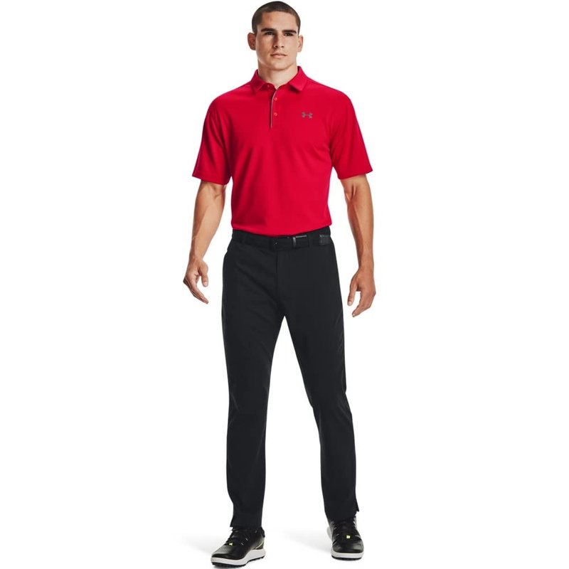 Under Armour Men's Tech Golf Polo , Red (600)/Graphite, Small