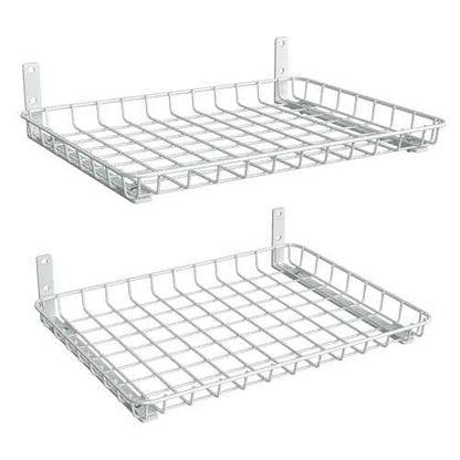 TORACK 2-Pack 12x18 inch Wall-Mounted Shelves, Garage Wall Shelf for Closet & Laundry Room, Heavy-Duty Floating Shelves Hold Up to 60 lbs(White)