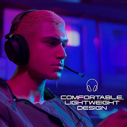 Skullcandy SLYR Pro Multi-Platform Over-Ear Wired Gaming Headset, Enhanced Sound Perception, AI Microphone, Works with Xbox Playstation and PC - Blue