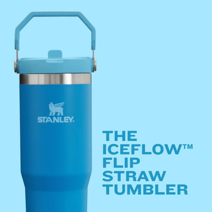 Stanley IceFlow Stainless Steel Tumbler - Vacuum Insulated Water Bottle for Home, Office or Car Reusable Cup with Straw Leak Resistant Flip Cold for 12 Hours or Iced for 2 Days, Ash, 30OZ