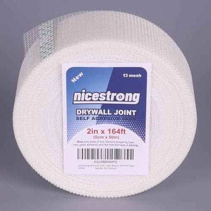 Drywall Joint Tape (2inch X 164ft) Self Stick Repair Mesh Tape Fiberglass Drywall Patch Hole Heavy Duty Wall Repair Mesh Spackle Tape Wall Crack and Seam Repair