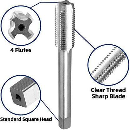 Burkit 7/8"-20 UNEF Tap and Die Set, 7/8 x 20 UNEF Machine Thread Tap and Round Die Right Hand