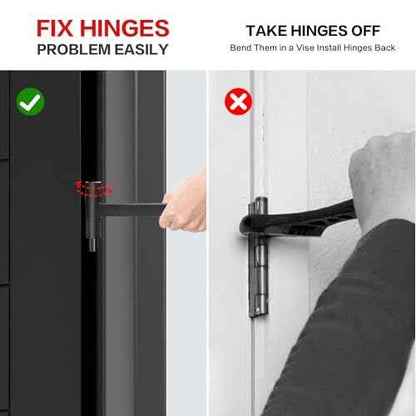 Door Hinge Adjustment Tool - Heavy Weight .134 and .180 Gauge Door Adjustment Tool, Integral Steel Hinge Bender, Hinges Gap Adjusting Wrench | Door Hinges Repair Tool for Standard and Commercial Door