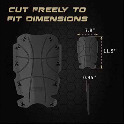Knee Pad Insert for Work Pants/Bibs, Uniforms, and Tactical Pants, Breathable Knee Pad Inserts for Construction, Flooring, and Garage, 11.5''¡¿7.9''¡¿0.45'', BLACK, 3 Pairs