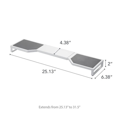 Yamazaki Home Expandable Stovetop Rack, 31.5 in L x 22 lb Capacity, Steel and Silicone