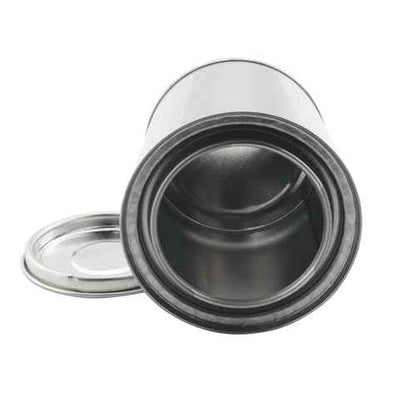 2PSC Empty Metal Paint Can with Lid Paint Storage Container Capacity 0.5L Silver Tin Sealed Small Empty Pail Latex Paint Round Iron Pail