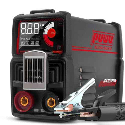 110V 135A Stick Welder Lift Tig Welder Portable Welding Machine with Overheat Protection,Electrode, Digital Screen, Quick Connector with Hot Start - MINI MMA Arc Welder