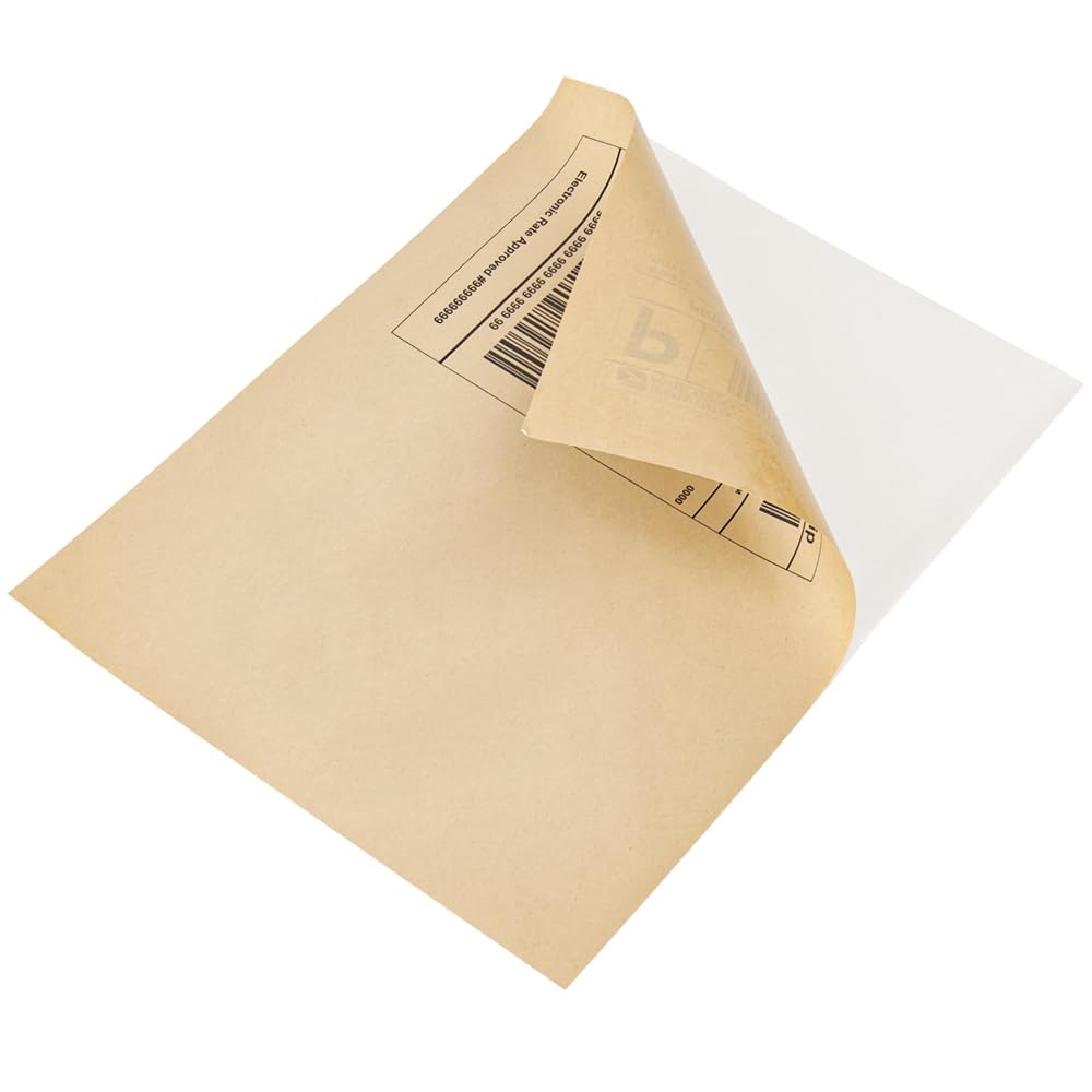 NATURALABEL 200 Sheets Printable Kraft Sticker Paper for Laser & Inkjet Printers - Full Sheet Self-Adhesive Craft Labels, Matte, Letter Size (8.5" x 11")