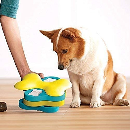 Outward Hound by Nina Ottosson Dog Tornado Treat Puzzle Dog Toy, Level 2 Intermediate, Blue