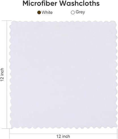 Orighty Washcloths 96 Pack, Ultra Soft Face Cloths 12 x 12 inch, Absorbent &
