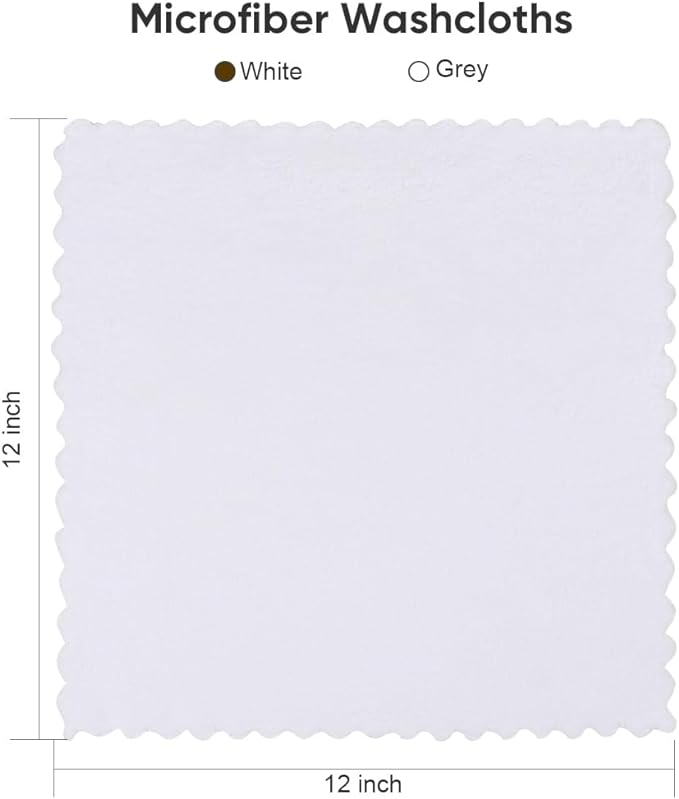Orighty Washcloths 48 Pack, Ultra Soft Face Cloths 12 x 12 inch, Absorbent &