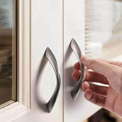 20 Pack Brushed Nickel Cabinet Pulls 3 Inch Arch Twisted Silver Handles Drawer Kitchen Cupboard Bathroom Dresser Cabinet Hardware Zinc Alloy