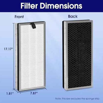 40 Replacement Filter Compatible with MA Air Purifier 40 Series, 3-in-1 High-Efficiency H-13 Grade, Pre-Filter and Activated Carbon, 4 Pack