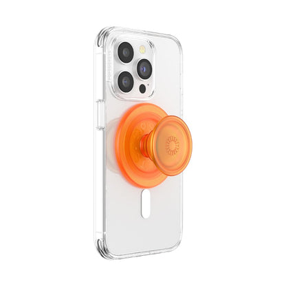 PopSockets Phone Grip for MagSafe with Kickstand, Magnetic Stand, Swappable Top, Secure Hold for iPhone MagSafe Cases, Phone & Tablet Grip - Clear