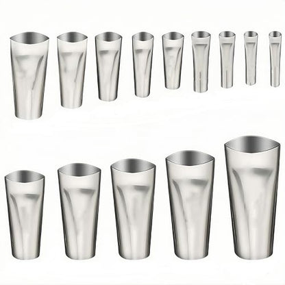 Caulk Finisher Kit Stainless Steel Caulking Nozzle Tips Reusable Caulking Nozzle Coating Caulking Tool Kit Replacement 14pc