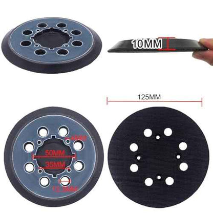 2 Pack Sander Pad for Dewalt 5" 8 Hole Hook and Loop Orbital Sander Pad Replacement for DeWalt DWE6421 6421K DWE6423 6423K DCW210B Replace Part# DWE64233 & N329079 (4 Screw Holes)
