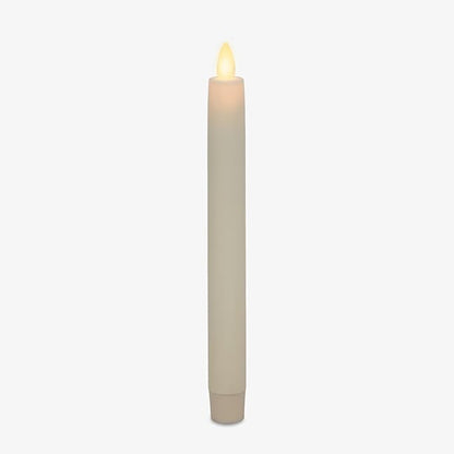 Luminara - Flameless Battery Operated Taper Candle - Pearl Ivory - Pack of 1-1x9.5 - LED Flickering Flame - Realistic Safe for Home Kids and Pets