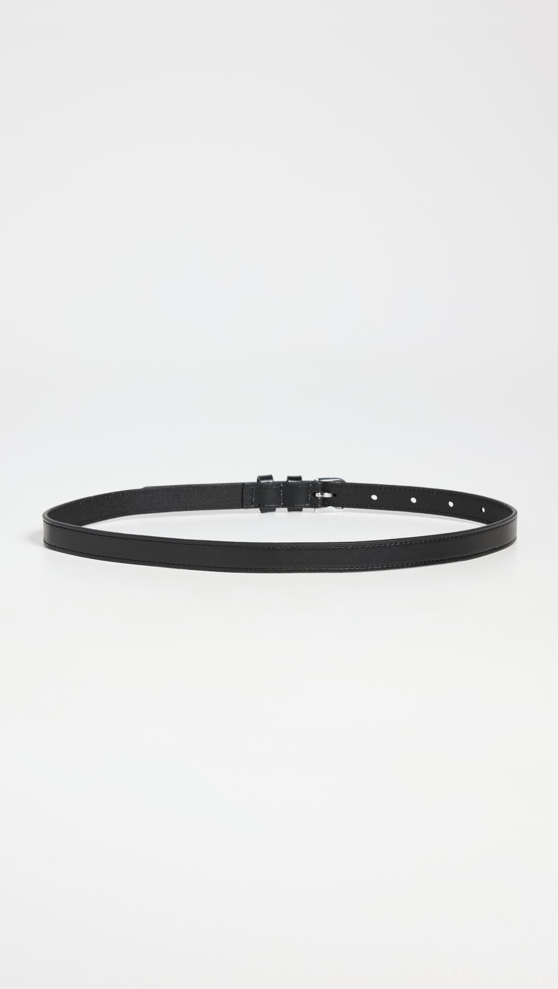 FRAME Women's Petit Twist Buckle Belt, Noir, Black, XS