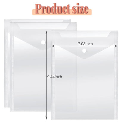 Vmiapxo 40 Pack Stamp and Die Storage Pockets, Reusable Small Plastic Envelopes Waterproof Sticker Organizer Receipt Holder Photo Storage Folders (7" x 9.4")